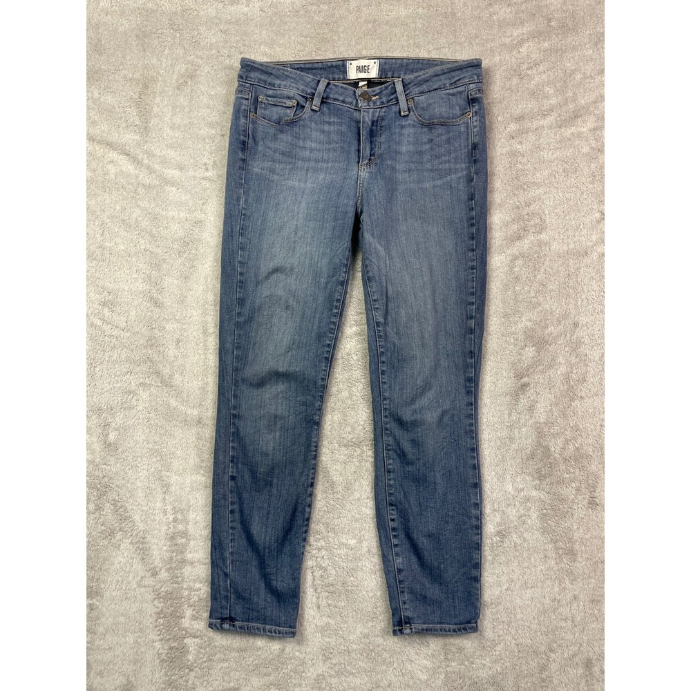 PAIGE Verdugo Crop Jeans Size 29/30 Nadeen‎ Blue Skinny Mid Rise Stretch Women